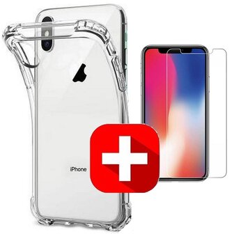 iPhone XS Hoesje Valbescherming + Screenprotector