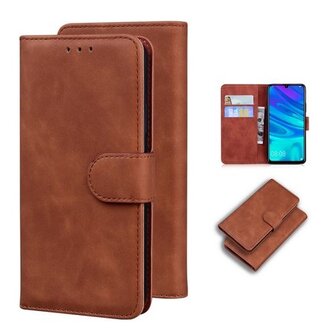 Huawei P Smart Hoesje Met Pasjeshouder Bookcase Bruin