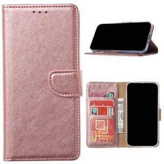 Samsung A3 2016 Hoesje Met Pasjeshouder Bookcase Rose Goud