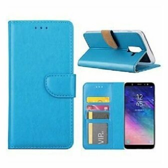 Samsung A6 2018 Hoesje Met Pasjeshouder Bookcase Turquoise