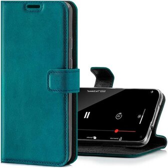 Samsung A9 2018 Hoesje Met Pasjeshouder Bookcase Turquoise