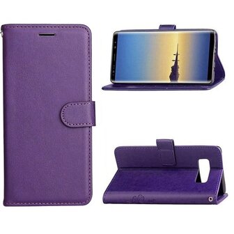 Samsung Note 8 Hoesje Met Pasjeshouder Bookcase Paars