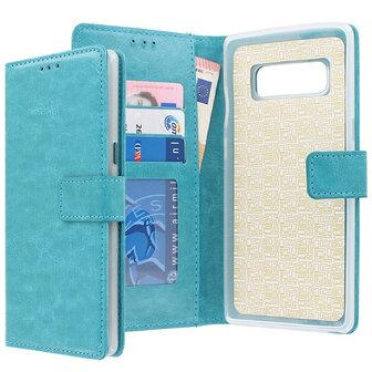 Samsung Note 8 Hoesje Met Pasjeshouder Bookcase Turquoise