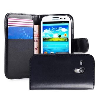 Samsung S3 Mini Hoesje Met Pasjeshouder Bookcase Zwart