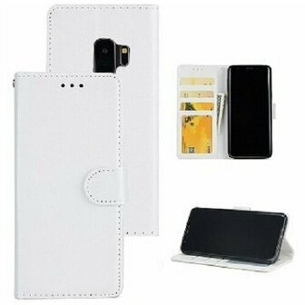 Samsung S9 Hoesje Met Pasjeshouder Bookcase Wit